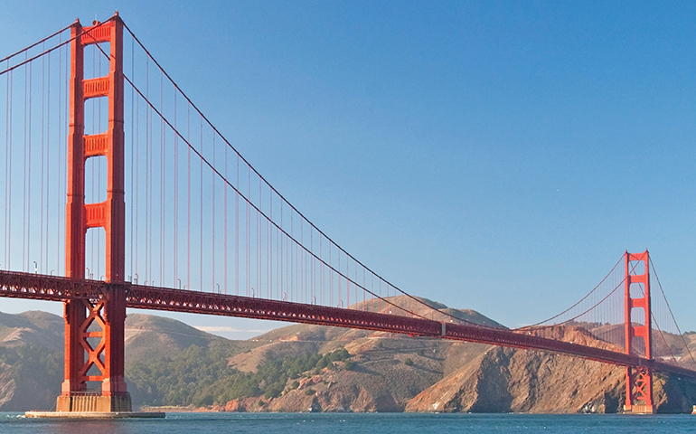 Golden Gate Bridge op een heldere dag