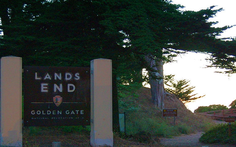 lands end sign in GGNRA