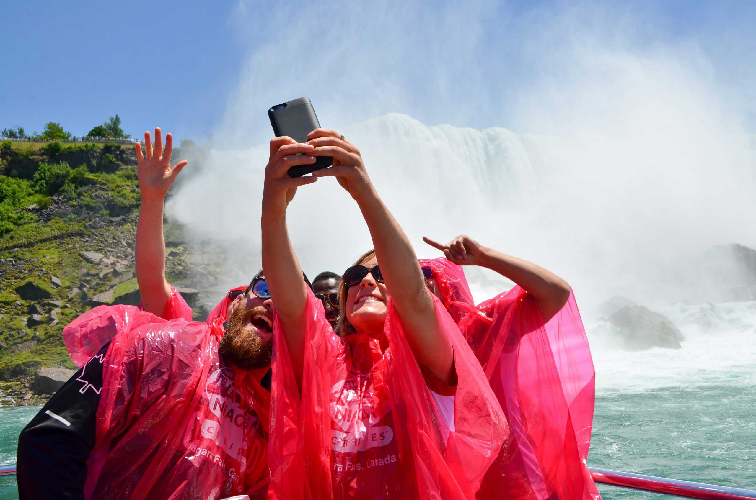 Selfie delle cascate del Niagara