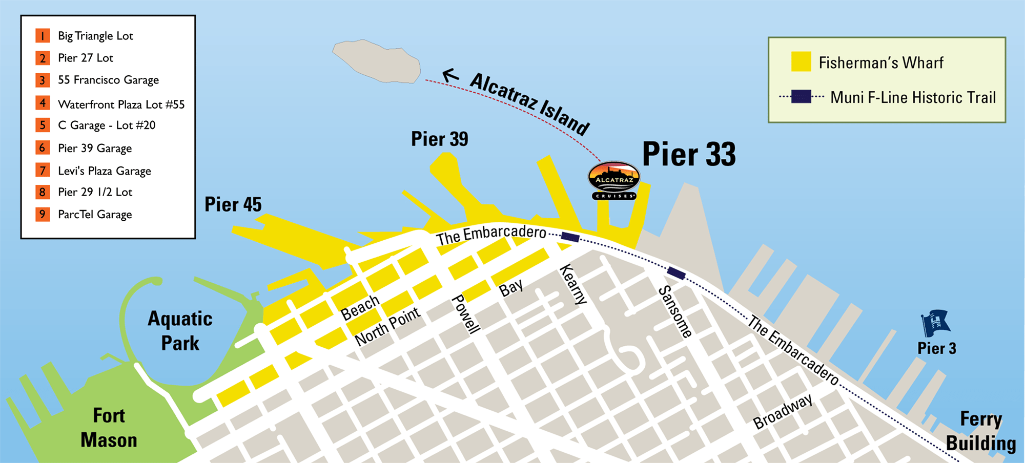 parking pier 33 alcatraz tours