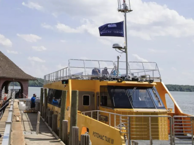WaterTaxi Mount Vernon Water Taxi docked at the pier