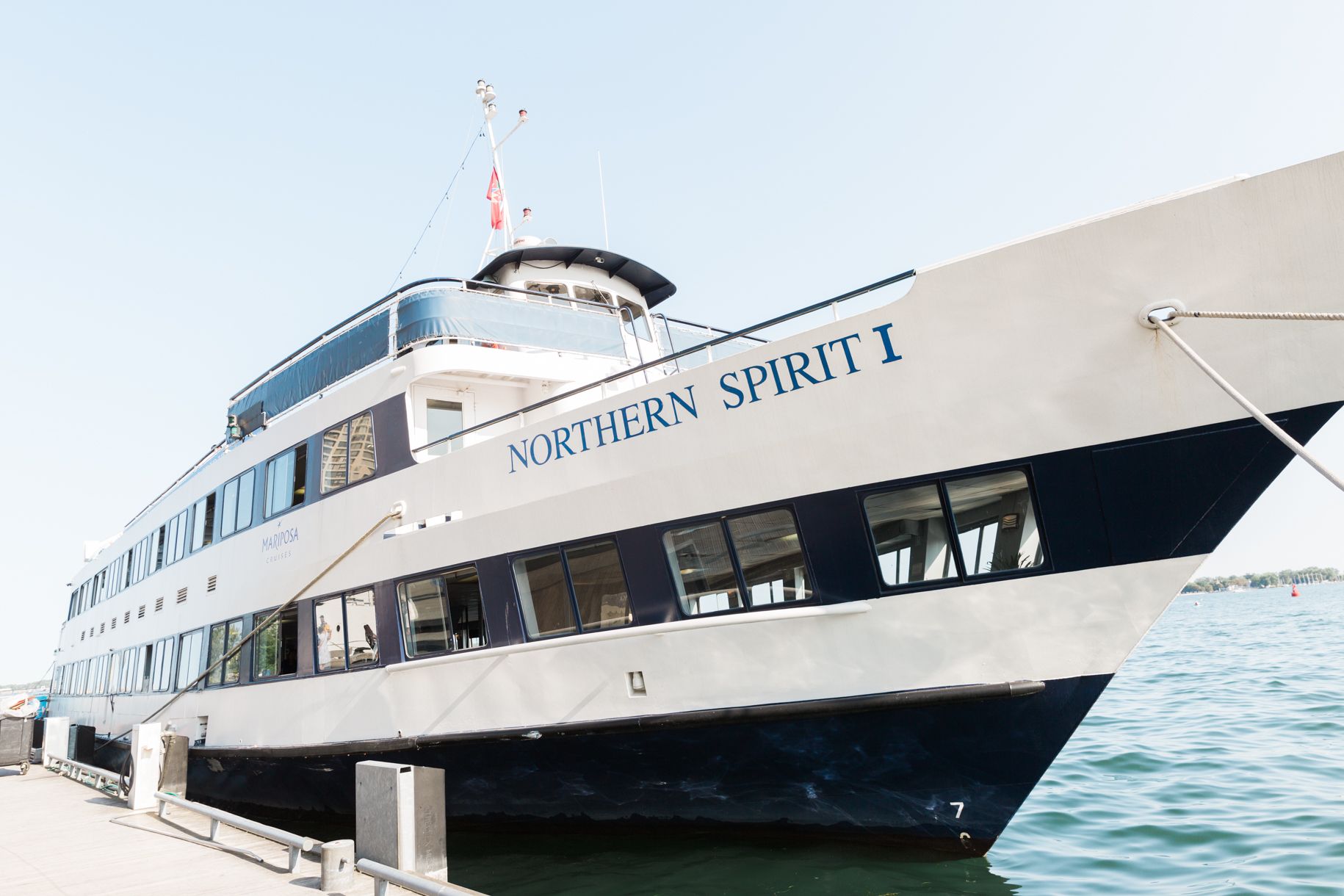 Northern Spirit yacht moored to dock in Toronto