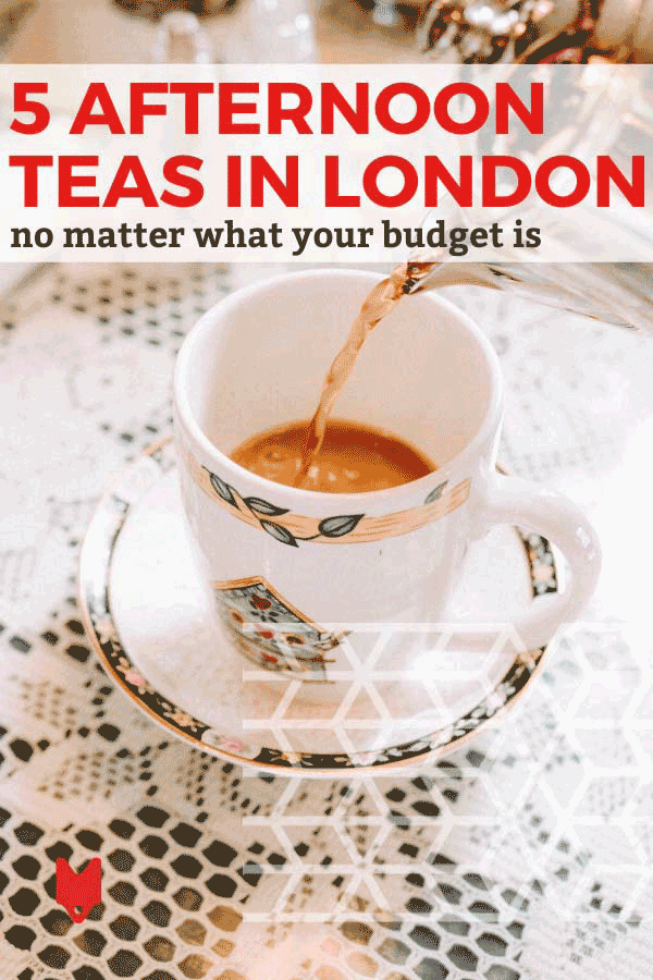 5 thés de l'après-midi à Londres