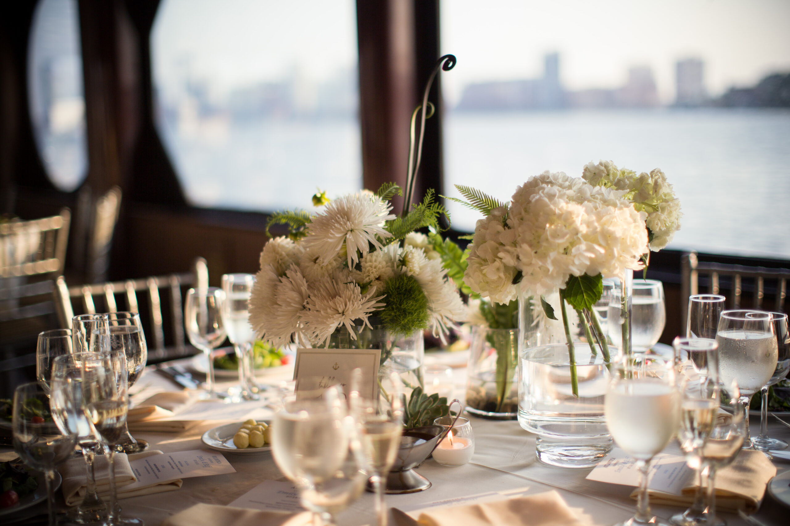 table set up for wedding new york