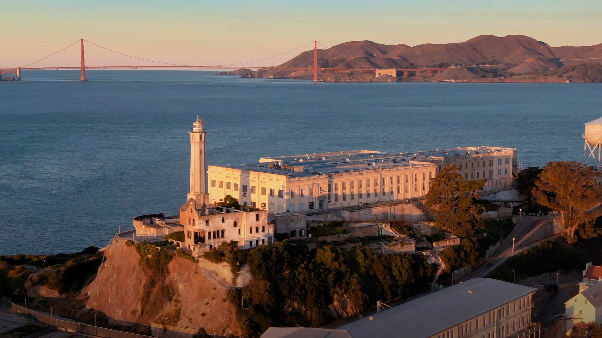L'isola di Alcatraz dall'aria