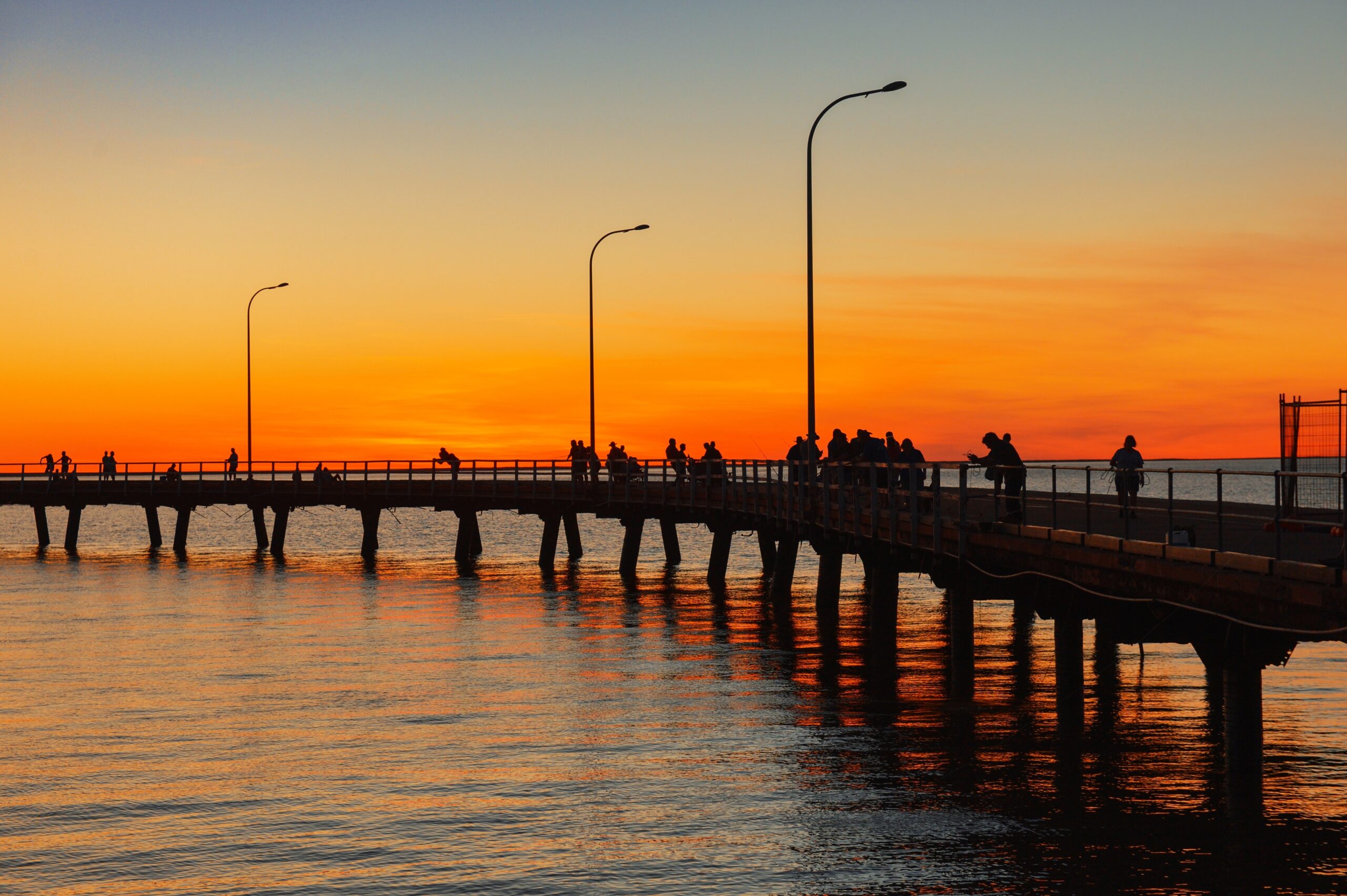 Derby Australia a jetty at sunset