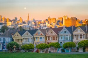 The Painted Ladies Victorian houses 三藩市