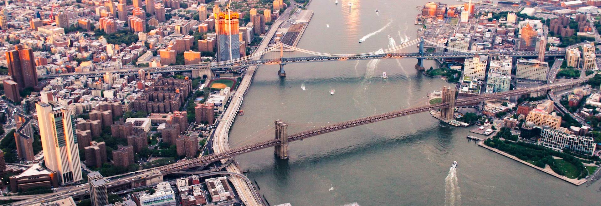 ニューヨークの空撮映像