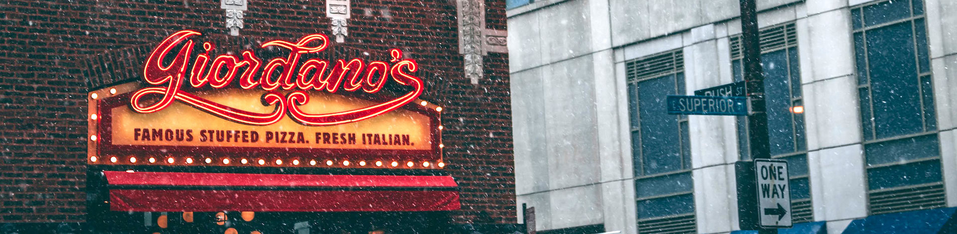 L'enseigne Giordano's Pizza Chicago