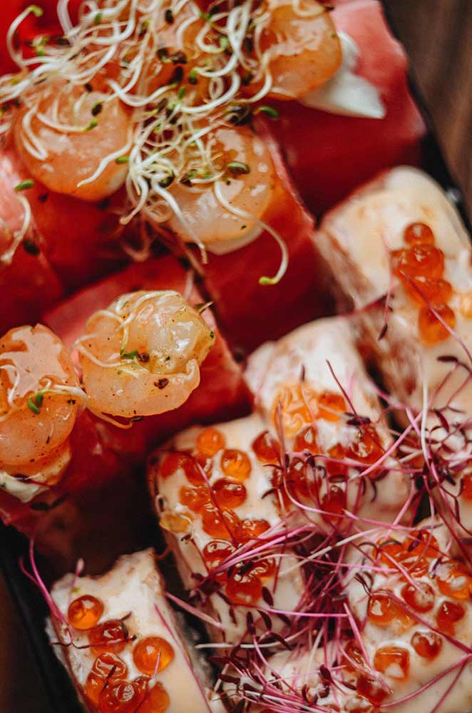 sushi med bæredygtig oprindelse