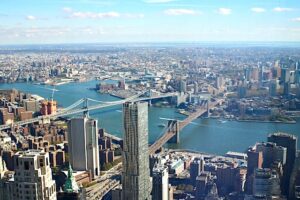 New York Şehrine yukarıdan bakış