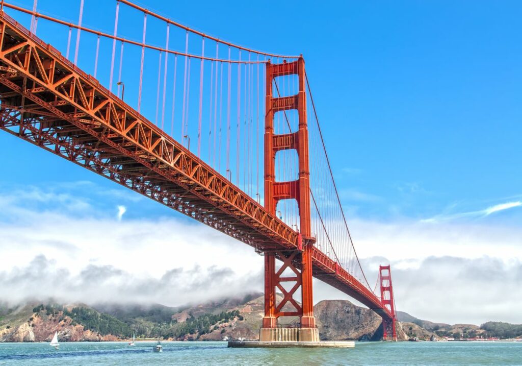Golden Gate Bridge from below