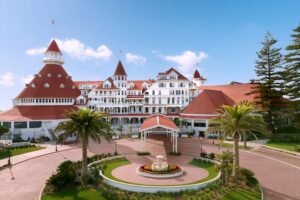 L'esterno dell'Hotel del Coronado San Diego California