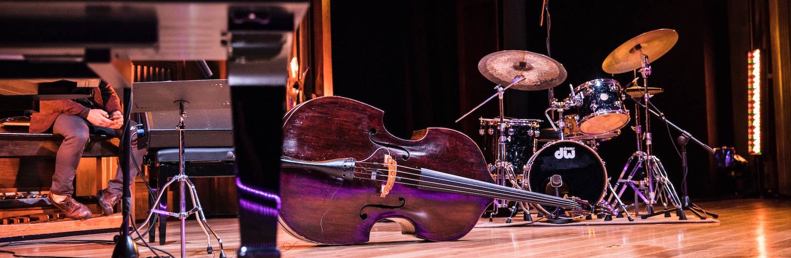 Instruments on a stage