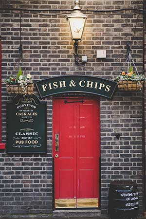 런던의 피쉬 앤 칩 숍
