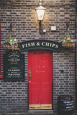 fish and chip shop a Londra