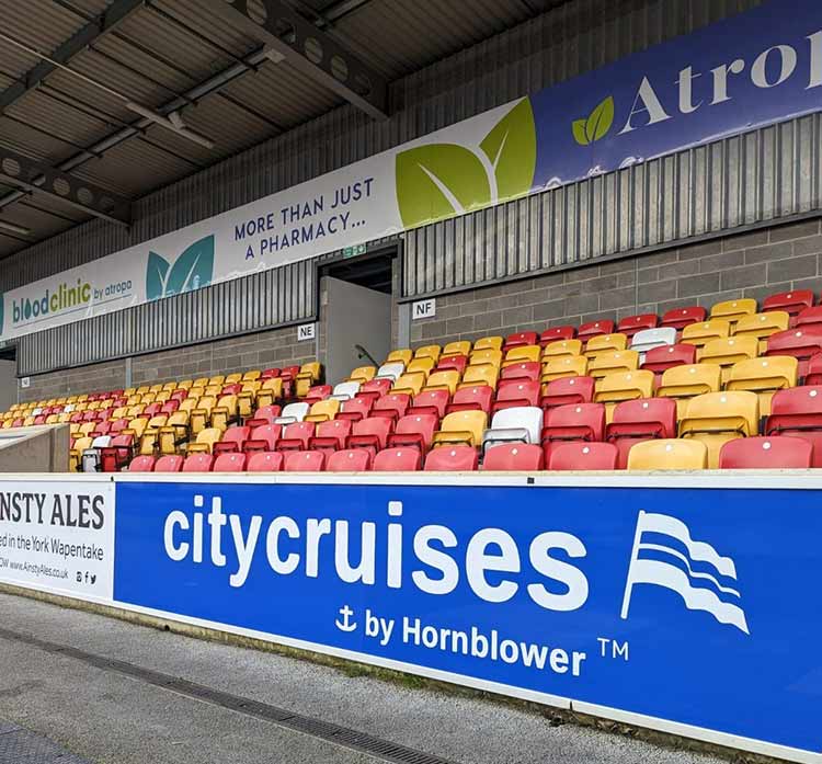 York RLFC sponsorship sign