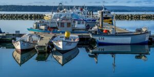 Boote vor Anker in Poole