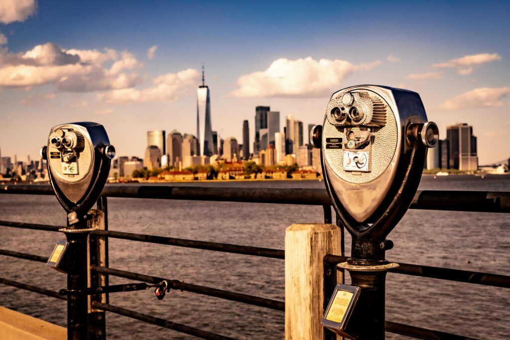 Vista di Manhattan dal New Jersey