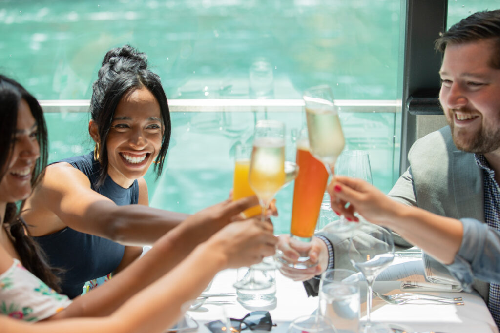 guests cheers on city cruises