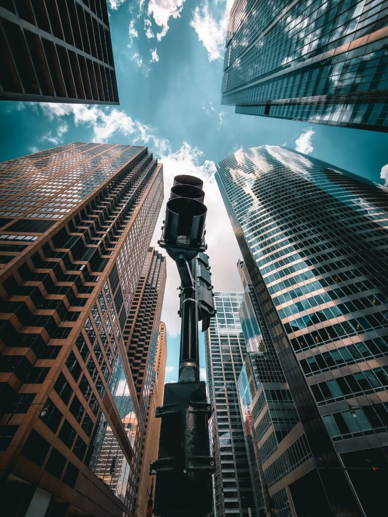 Pencakar langit di pusat bandar Chicago