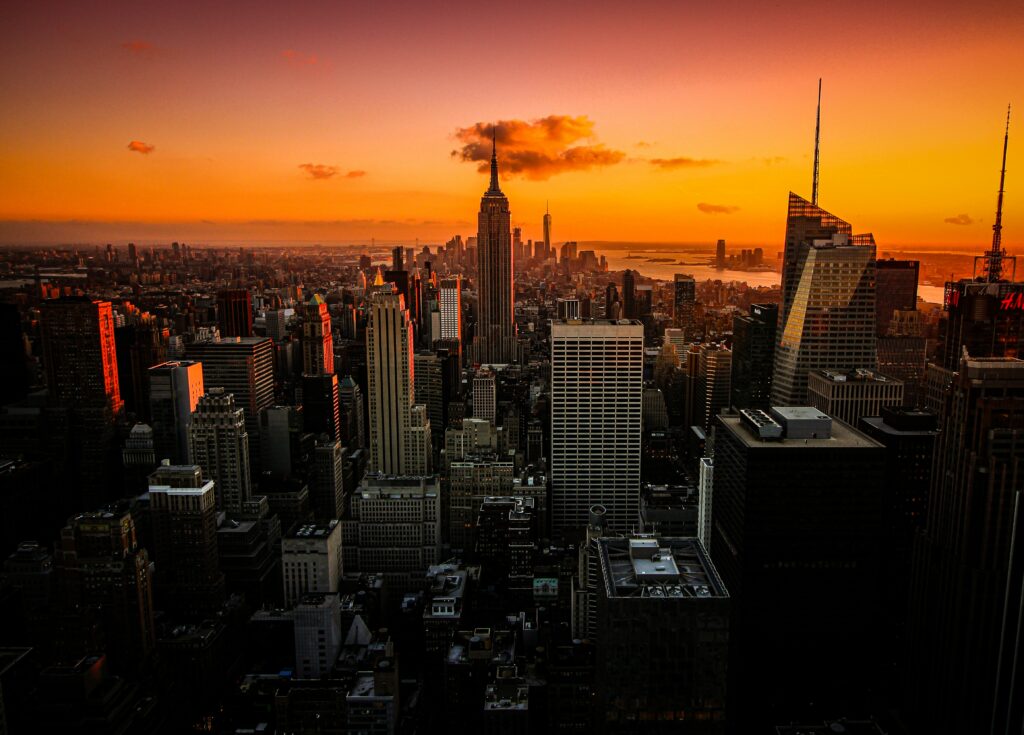new york city at sunset