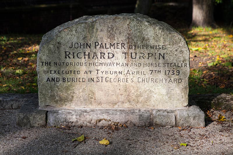 tombstone of richard turpin in york