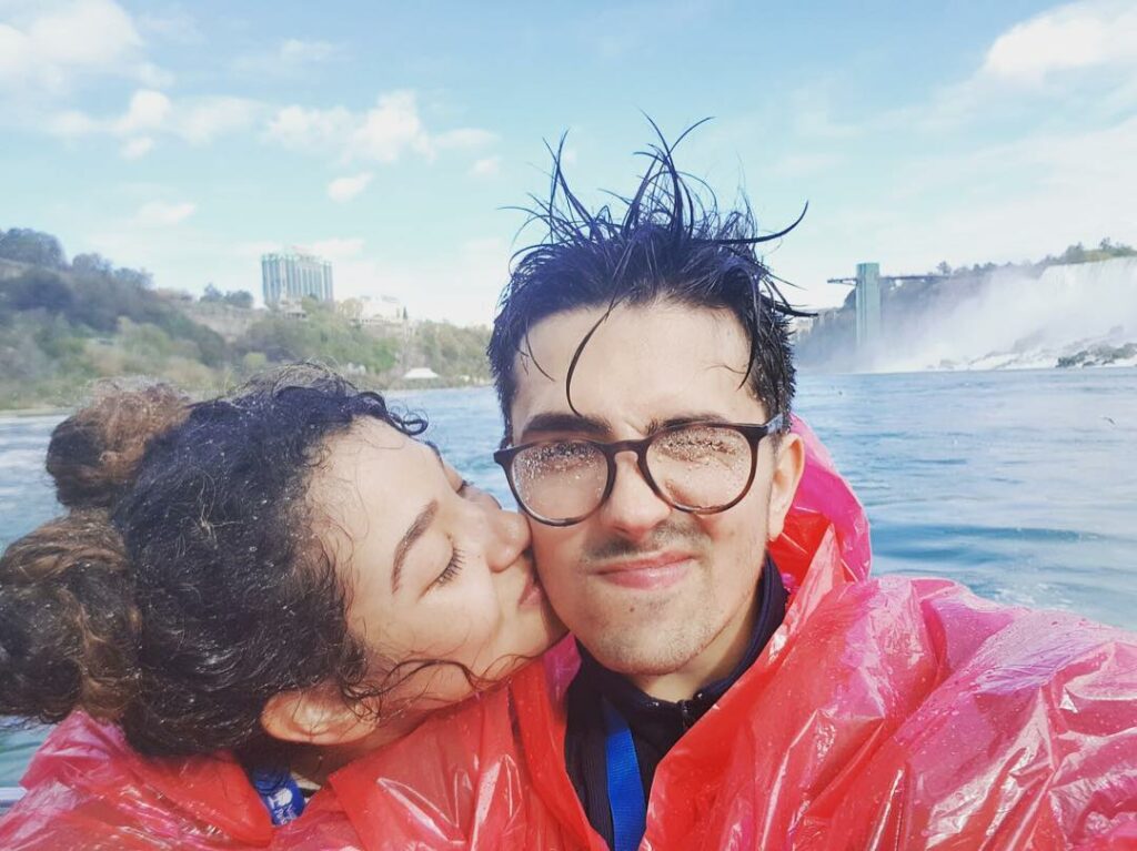 Couple at Niagara Falls