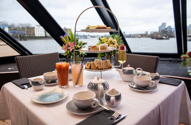 afternoon tea on the river thames
