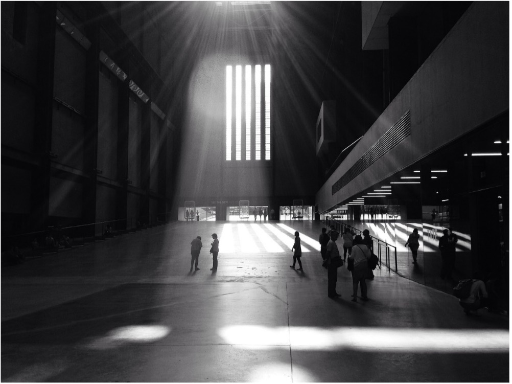 photo en noir et blanc du musée tate