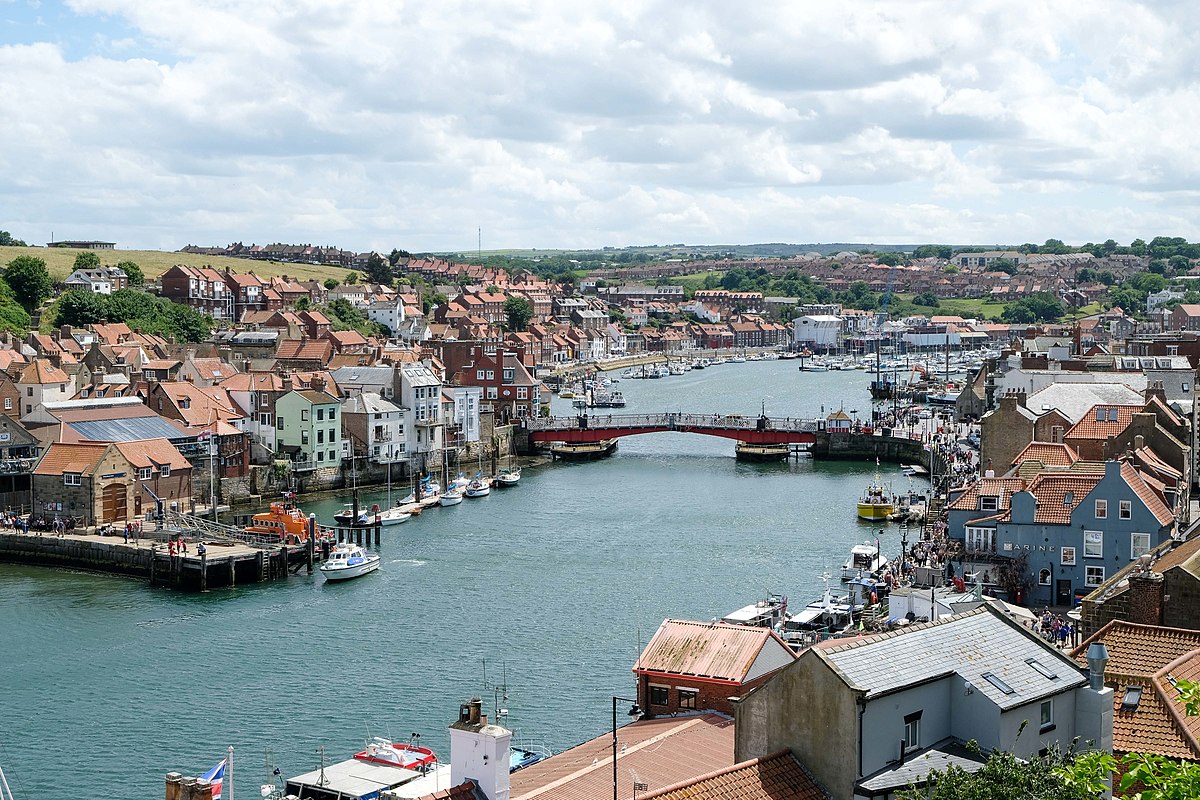 view along the river esk at whitby