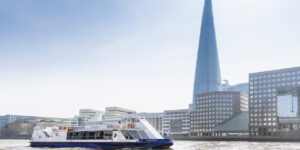 city cruises vessel sailing by the shard