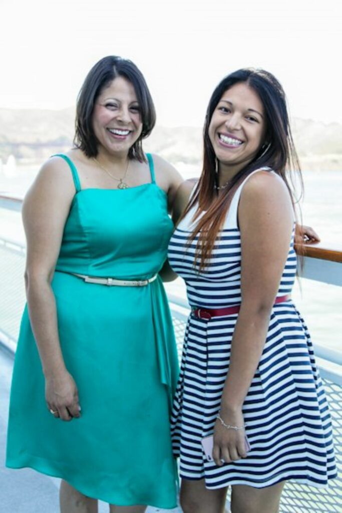 two women on boat in marina del rey