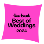 the knot Best of Weddings 2024 winner badge