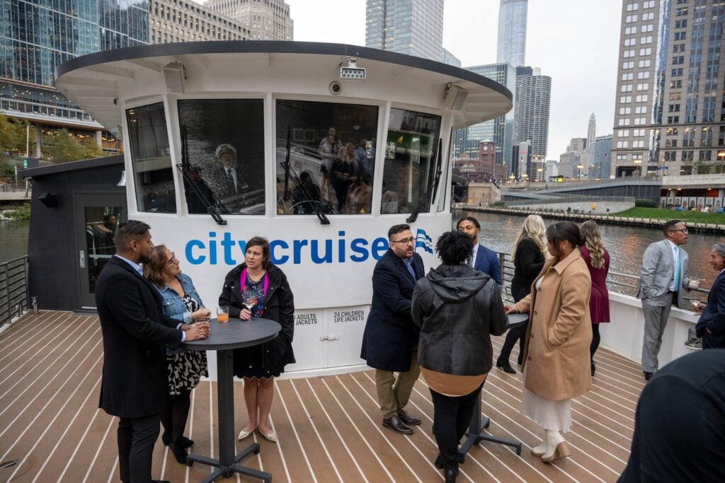 Group of Employees at a Corporate Event onboard City Cruises