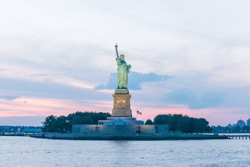 Statue of Liberty seen from a Statue City Cruises Tour