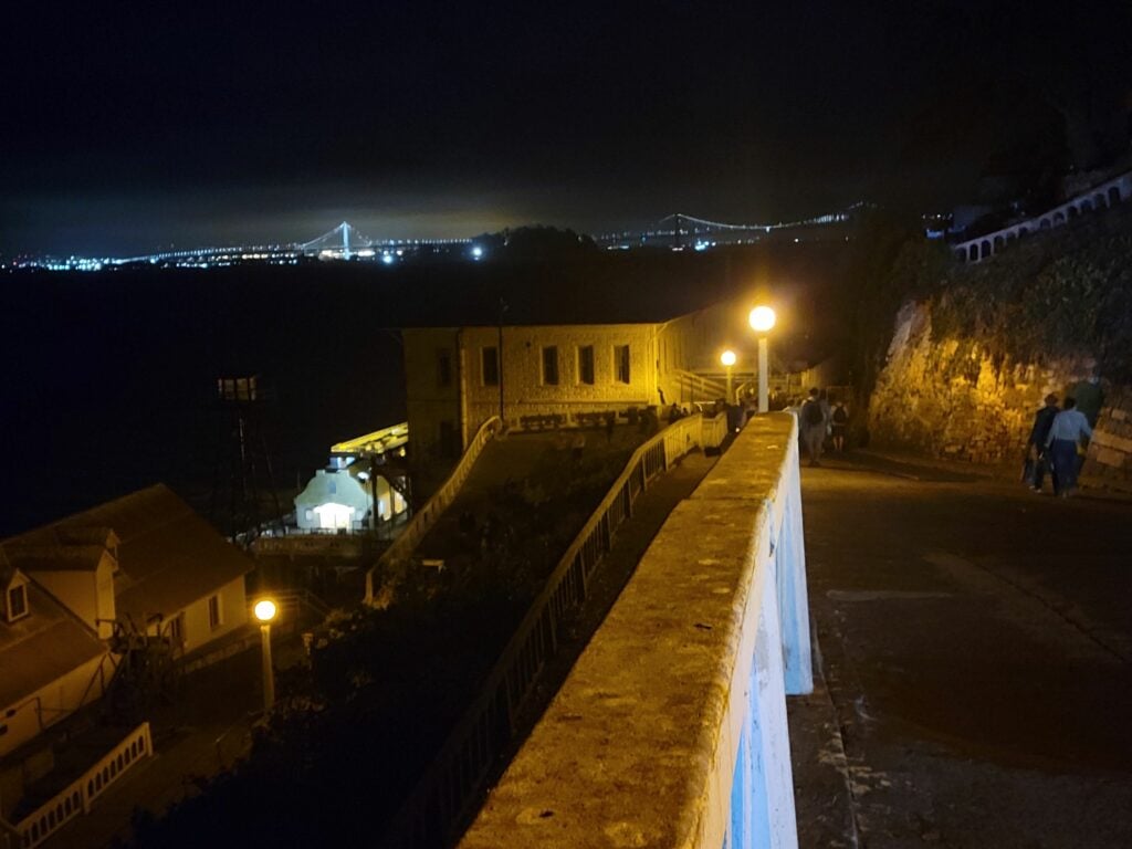 alcatraz with city sky