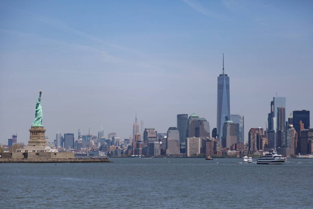 New York City waterfront skyline view