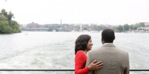 Couple on a dining cruise in Washington, DC