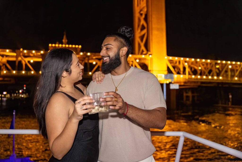 Couple on City Cruises vessel in Sacramento