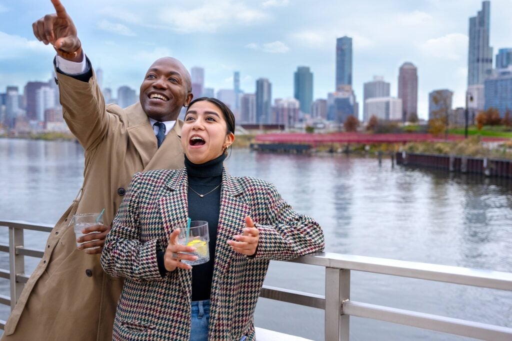 Chicago couple on City Cruises Vessel