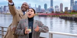 Chicago couple on City Cruises Vessel