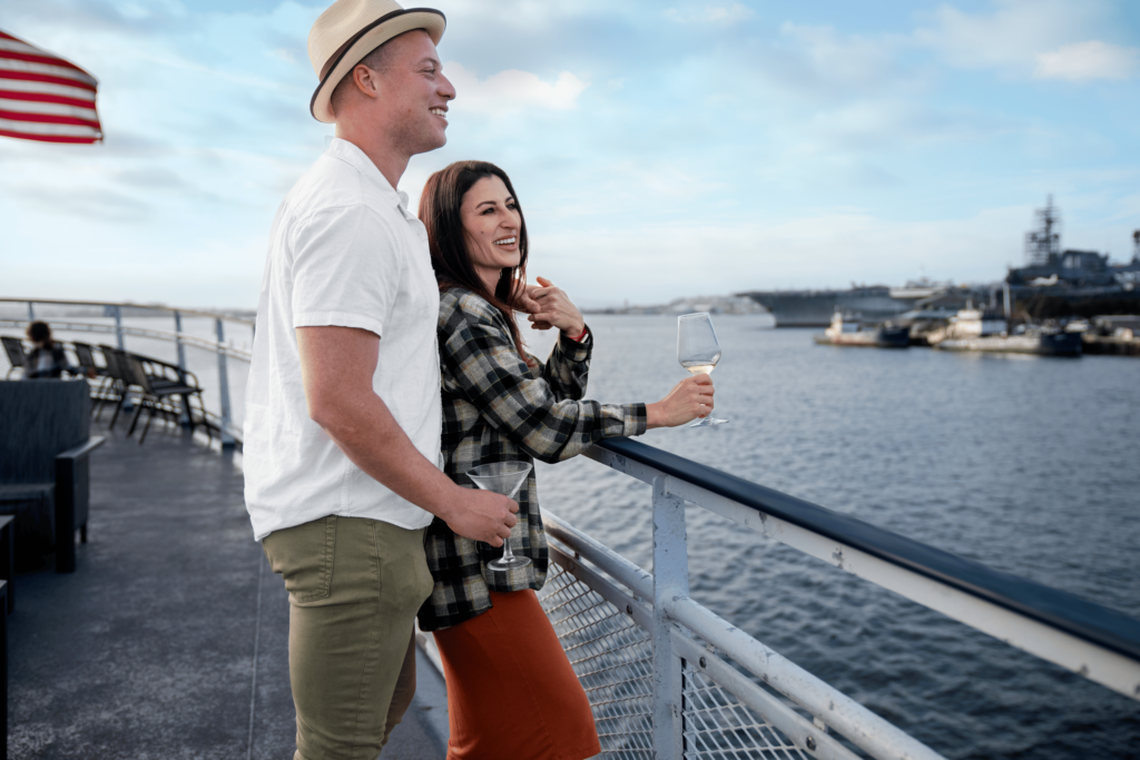 Couple on City Cruises vessel in San Diego