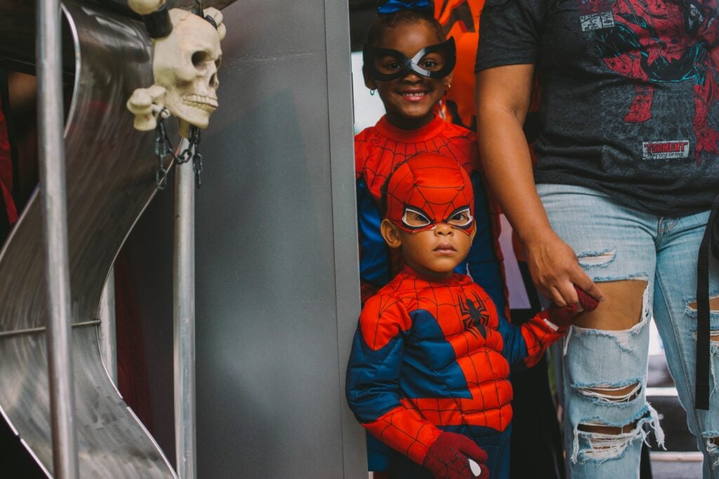 kids in costume in norfolk halloween