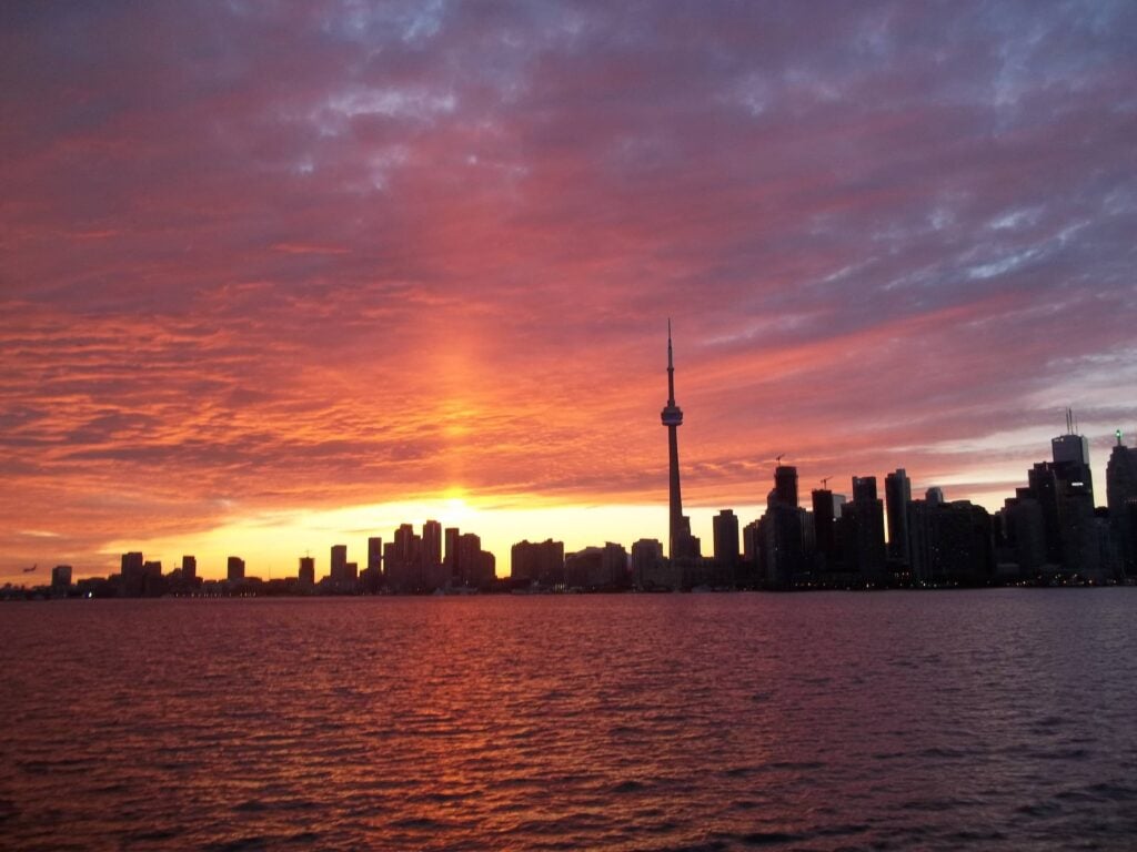 Toronto sunset skyline