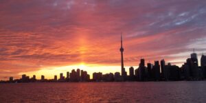 Toronto sunset skyline