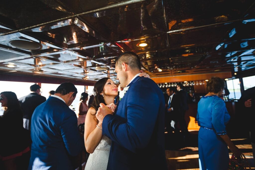 First Dance at a Wedding in Boston on a City Cruises vessel