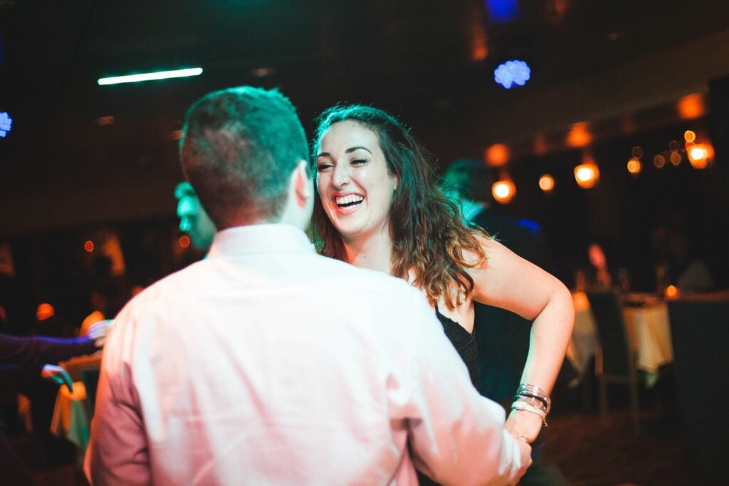 couple dancing and laughing