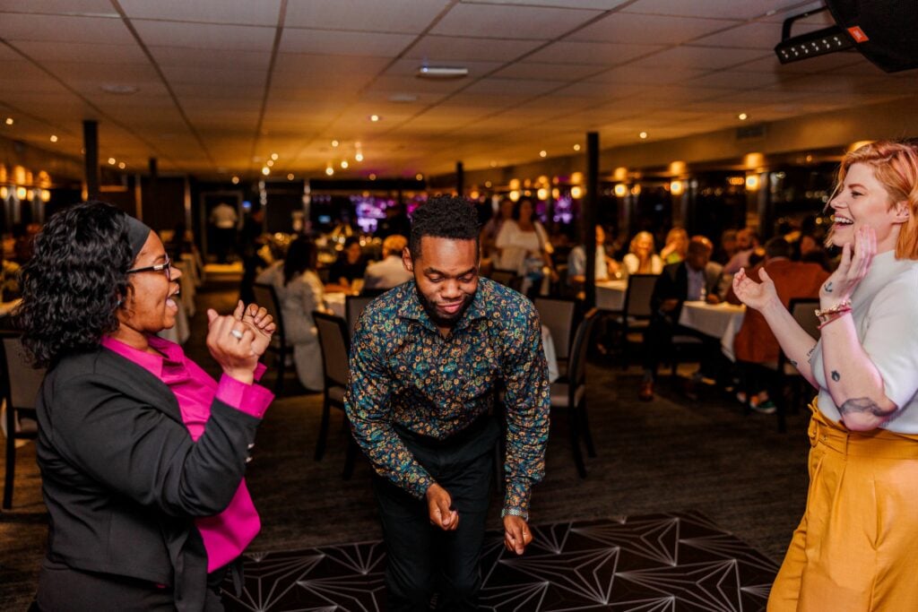 norfolk dj dancing with crowd