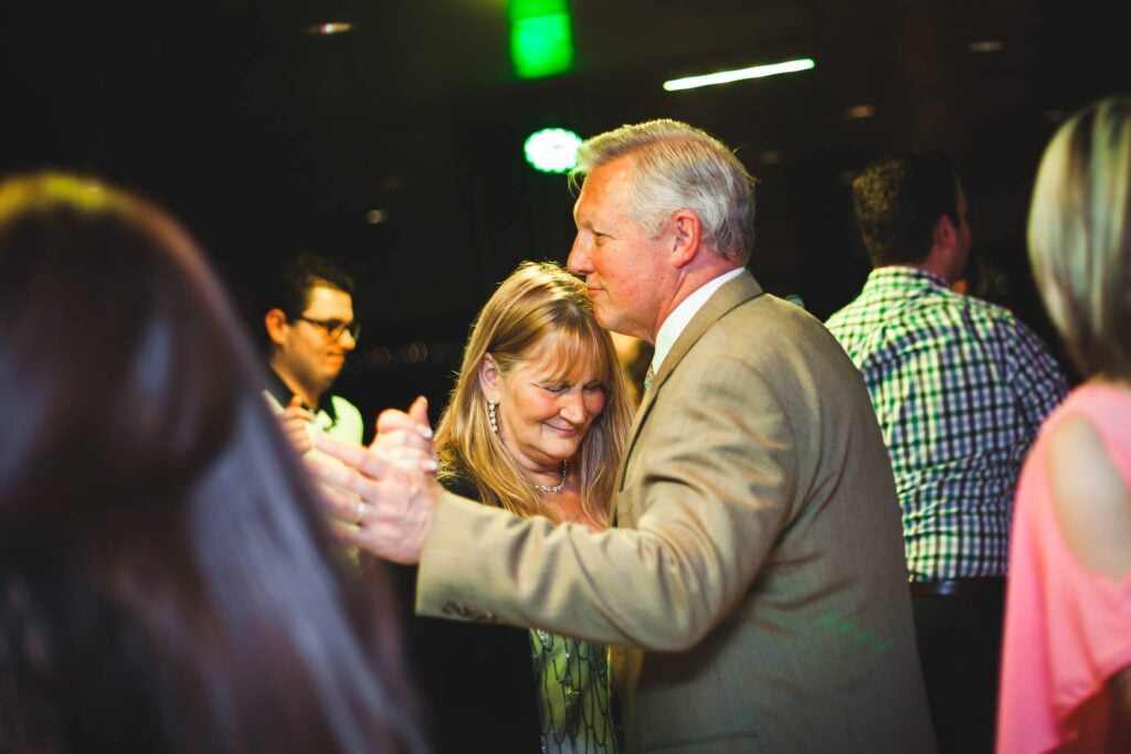 Couple dancing at a Retirement Party